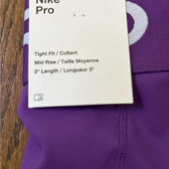 Nike Pro Women's Purple and Coral Athletic Shorts. NWT. SIZE MEDIUM - Picture 4 of 7